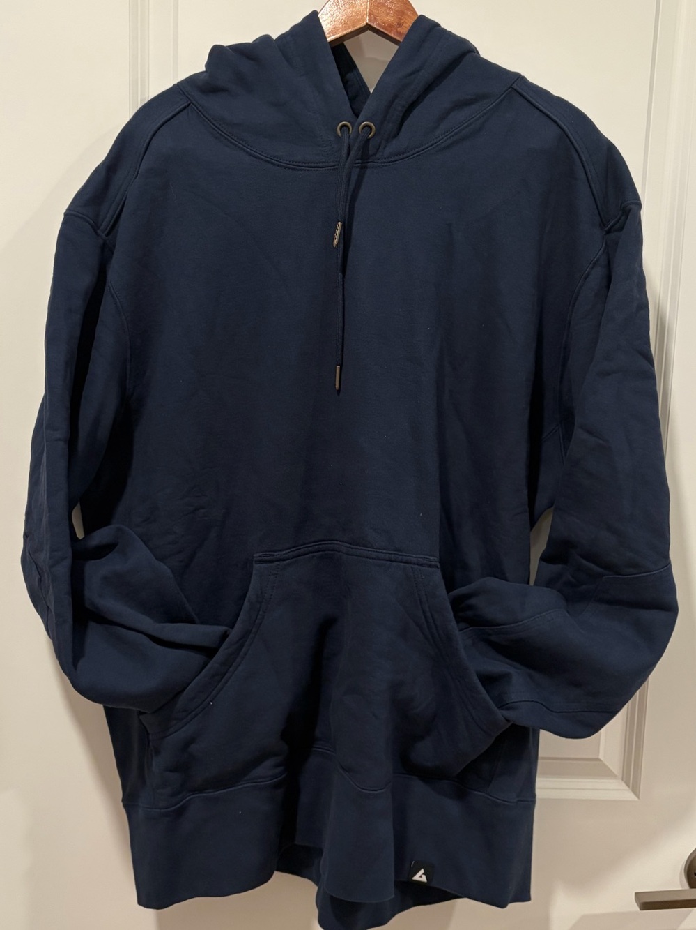 American Giant Navy Blue Pullover Hoodie